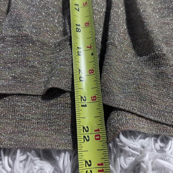 J. Crew gold Shimmer sparkling V Neck Sweater S 53 - Picture 6 of 6